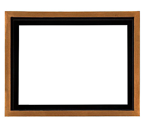Floater wood and black picture frame