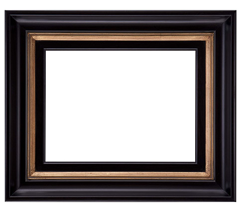 Traditional black and gold picture frame